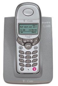 TV Ger&auml;te: T-Com Sinus 4210 schnurloses ISDN-Telefon silber, granit