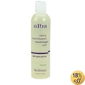 Very Emollient Organic Massage Oil - 8 oz., (Alba Botanica)