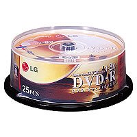 Lautsprecher: LG DVD-R 8x Speed 25er Spindel DVD-Rohlinge