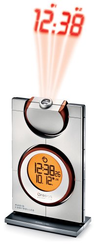 DVD Player: Oregon Scientific RM 818 P Funkprojektionsuhr mit animierter Projektion, silber/orange