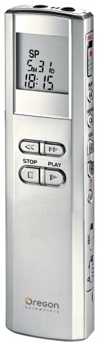 DVD Player: Oregon Scientific VR 668 digitales Diktierger�t, bis zu 265 Min. Aufnahmezeit, 32MB Speicher, Sprachaktivierung, silber
