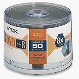 TDK DVD+R 4.7GB 8x Spindle (50-Pack)