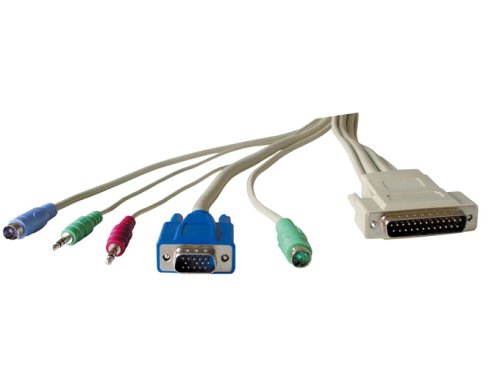 Projektoren: PC PS/2 2m KVM+Audio Kabel f�r CPU Switch SMART SUN-MAC-PC
