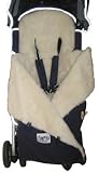 Snuggle Bub Lamb's Wool Stroller Wrap - Black (Small)