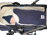 Snuggle Bub Lamb's Wool Stroller Wrap - Large (Navy)