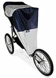 Twin Jogger UPF 50 Sunshade - White/ Navy