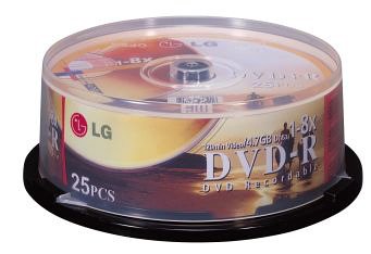 Lautsprecher: LG DVD-R Rohlinge 4.7GB 8x 25er Spindel