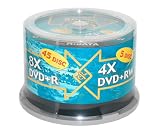 Ridata DVD+R 8X 4.7 GB Discs (45-pack), plus DVD+RW 4X 4.7 GB Discs with Cake Box (5-pack)