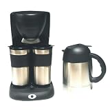 Cooks Essentials CETCM2C Coffee Maker with Two Stainless Steel Mugs & One Carafe