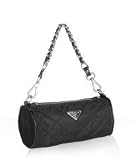 Prada black quilted nylon mini handbag