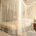 Casablanca Crystal Four Poster Bed Canopy, Ecru