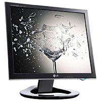 Lautsprecher: LG L1780U 17 Zoll TFT Monitor schwarz/anthrazit DVI Pivot (Kontrast 500:1, 12ms Reaktionszeit)