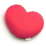Mogu Small Heart 7 by 9-inch Decorative Pillow, Red