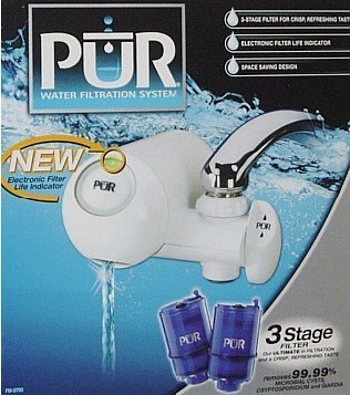 Pur White 3-Stage Faucet-Mounted System with 2 Filters