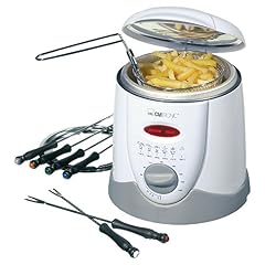 Clatronic FFR 2916 Mini-Fritteuse mit Fondue 09l 840 W schwarz-silber