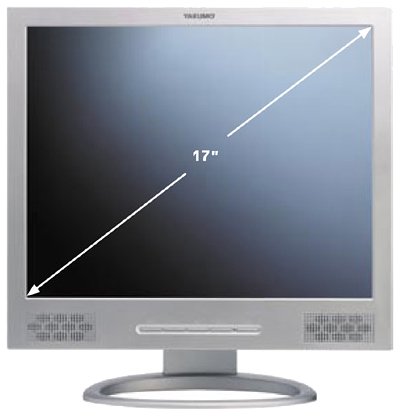 YAKUMO SLi 17 Zoll TFT-Monitor silber