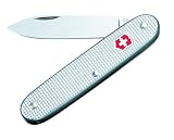 Swiss Army Solo Alox Pocket Knife (Silver Alox Ribbed)
