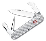 Swiss Army Pioneer Rancher Pocket Knife (Silver Alox Ribbed)