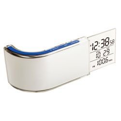 Elektronik und Foto: Addex AD 150 Uhrenradio silber/blau