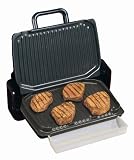 T-Fal Fit N Clean Indoor Grill with Removable Plates, Black