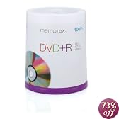 Memorex DVD+R 16x 4.7GB 100 Pack Spindle