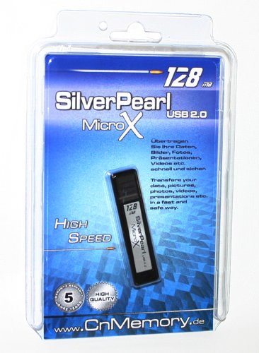Camcorder: CnMemory "SilverPearl" MicroX 128MB USB-Speicher 2.0 SLC-Chip