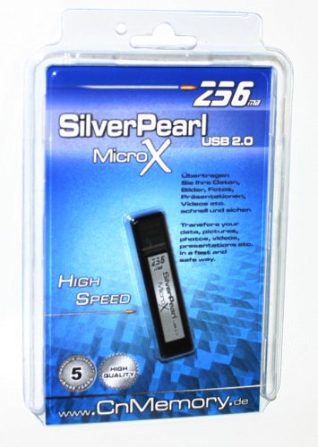 Camcorder: "CnMemory ""SilverPearl"" MicroX 256MB USB-Speicher 2.0 SLC-Chip" (Retailverpackung)