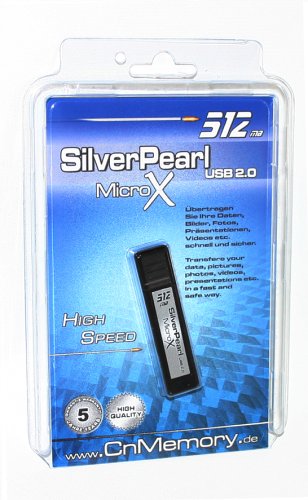 Camcorder: CnMemory "SilverPearl" MicroX 512MB USB-Speicher 2.0