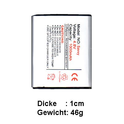 Elektronik und Foto: Akku f�r Philips Savvy Ni-MH 1000mAh