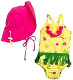 Hula Suit and Brim Hat Set - Yellow: 12 Months