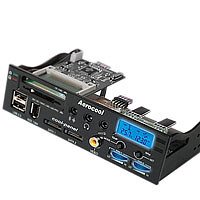 Elektronik und Foto: AeroCool Cool-Panel schwarz Speicherkartenleser USB2.0/FW f�r CF/MD/SM/SD/MMC/MS/MS Pro