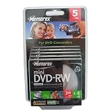 Memorex Mini DVD-RW - 5 x DVD-RW (8cm) 1.4 GB ( 30min ) 2x - jewel case - storage media