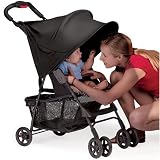 RayShade&reg; UV Protective Stroller Shade Improves Sun Protection for Strollers, Joggers and Prams Black
