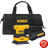 DEWALT D26441K Heavy-Duty 2.4 Amp Orbital 1/4 Sheet Sander with Cloth Dust Bag