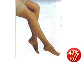 Women's Thigh High Stockings Lace Top 21-30 mmHg Beige XL by SHP
