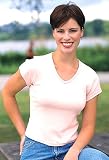 Hanes Ladies Fitted-Fit V-Neck T-Shirt (SL22) Tee