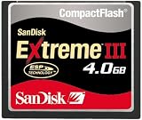 SanDisk 4 GB Extreme III Compact Flash Memory Card.