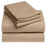 Wamsutta 100% Cotton Luxury Gingham Flannel King Sham , Maple