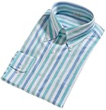 City of London Cabana Stripe Button Down Collar Mens Dress Shirt