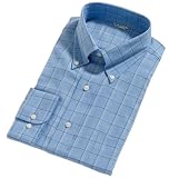 City of Londons Window Check Point Collar Mens Dress Shirts