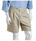 Sansabelt Mens Cotton Blend Pleated Walking-Style-Shorts