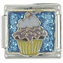 Pugster Enamel Paint Cupcake Stainless Steel X2 Food Italian Charm Link