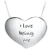 Sterling Silver Inspirational Heart Pendant, 18