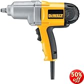 DEWALT DW293 Heavy-Duty 7.5-Amp 1/2-Inch Impact Wrench with Hog Ring Anvil