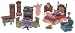 Loving Family Dollhouse Additions Gift Set: Parents Bedroom, Living Room and Dining Room