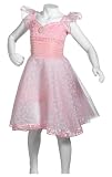 Barbie Ballerina Dress: Pink with White Flower Overlay