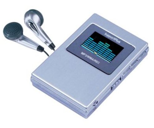 Festplatten: Support Plus Tragbarer SP-MP 341 A MP3-Player 512 MB mit OLED Display inkl. Radio und Sprachaufnahmefunktion