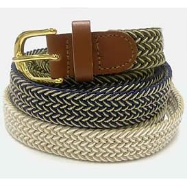 Bay Studio Cotton Elastic Two Tone Belt by Accent