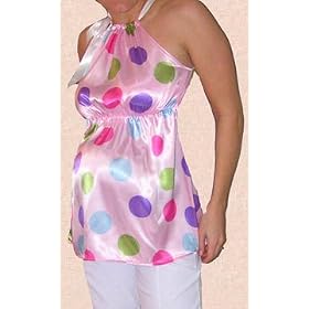 Maternity Polka Dot Halter Top by Mercedes Hill