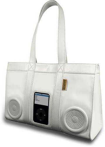 Festnetztelefone: Felicidade Groove Handtasche Tote mit eingebauten Stereolautsprechern und iPod Fach ( f�r alle iPods geeignet)